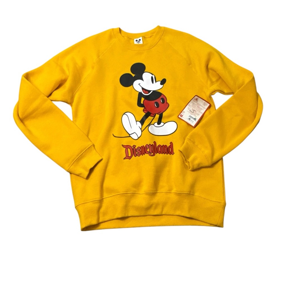 Disney | Mustard Yellow Mickey Graphic Crewneck Sweatshirt New With Tags Small - Picture 3 of 12